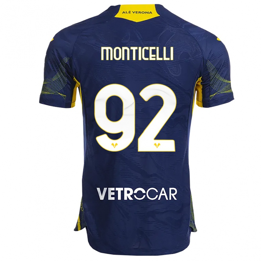 גברים כדורגל Luca Monticelli #92 נייבי צהוב ג'רזי ביתית 2025/26