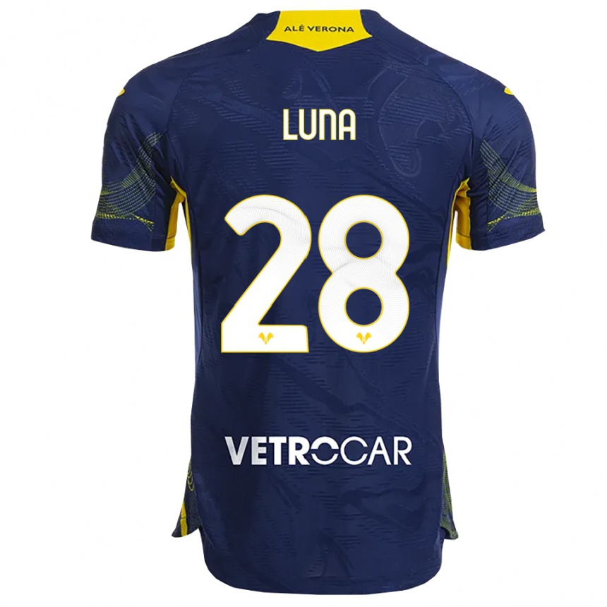 גברים כדורגל Agustín Luna #28 נייבי צהוב ג'רזי ביתית 2025/26