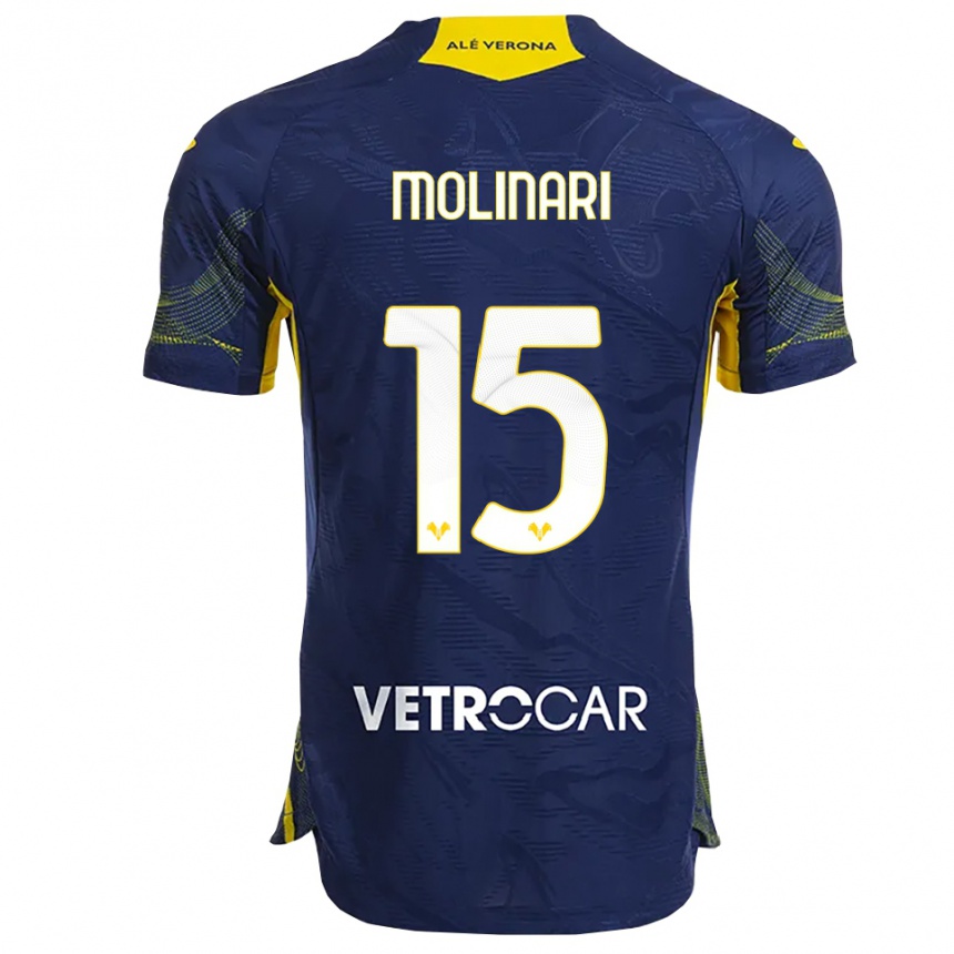גברים כדורגל Gabriele Molinari #15 נייבי צהוב ג'רזי ביתית 2025/26