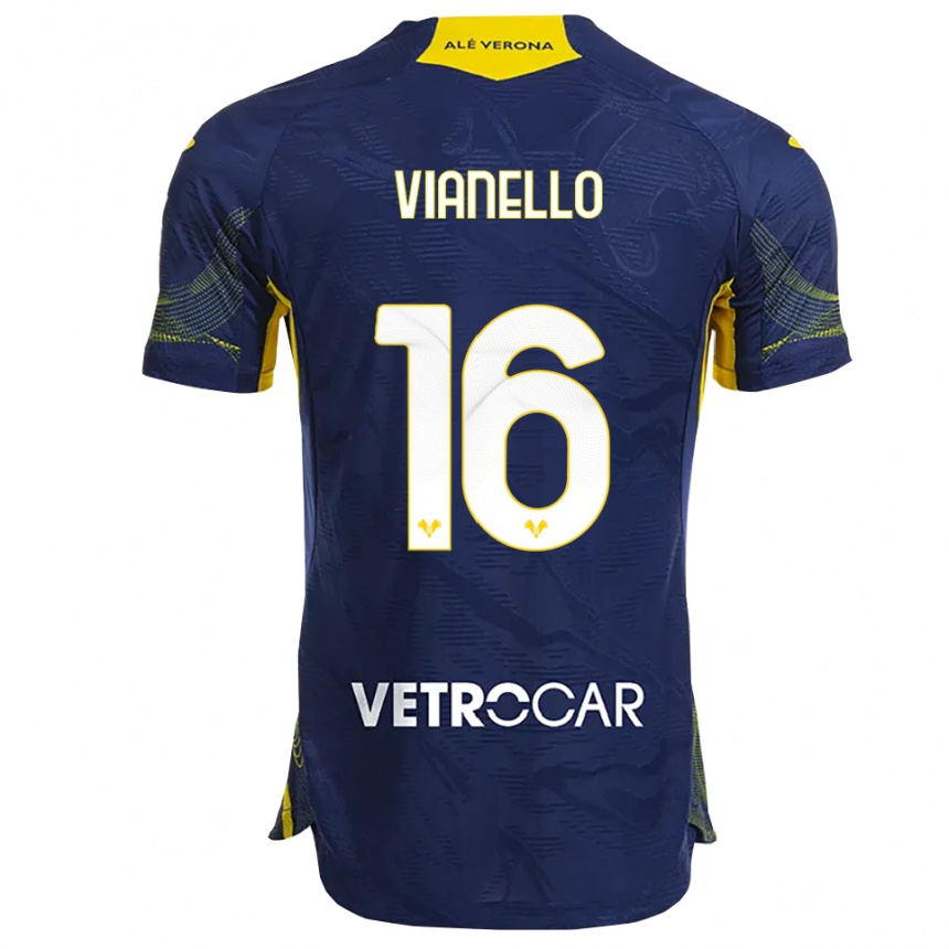 גברים כדורגל Diego Vianello #16 נייבי צהוב ג'רזי ביתית 2025/26