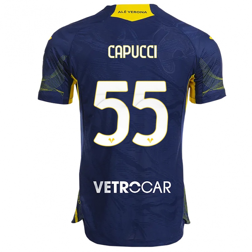 גברים כדורגל Laura Capucci #55 נייבי צהוב ג'רזי ביתית 2025/26