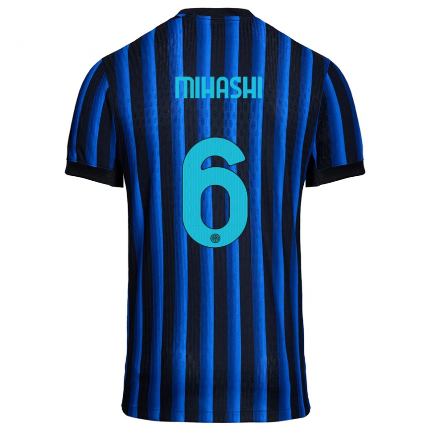 גברים כדורגל Mana Mihashi #6 שחור כחול ג'רזי ביתית 2025/26