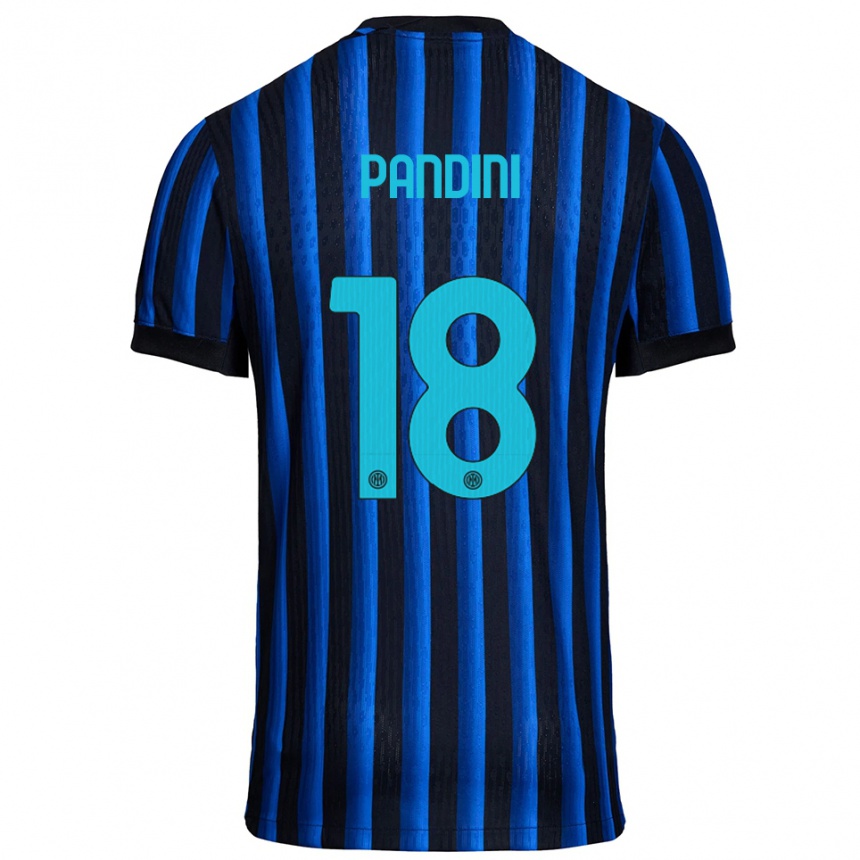 גברים כדורגל מרתה פנדיני #18 שחור כחול ג'רזי ביתית 2025/26 גברים כדורגל מרתה פנדיני #18 שחור כחול ג'רזי ביתית 2025/26