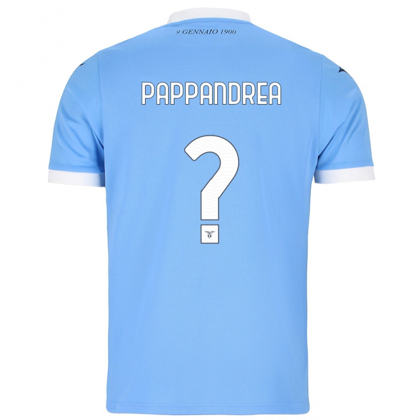 גברים כדורגל Filippo Pappandrea #0 תכלת לבן ג'רזי ביתית 2025/26