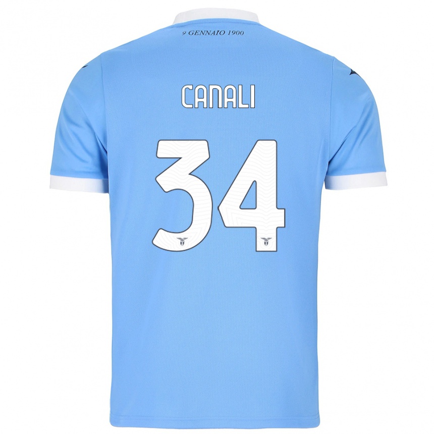 גברים כדורגל Giorgio Canali #34 תכלת לבן ג'רזי ביתית 2025/26