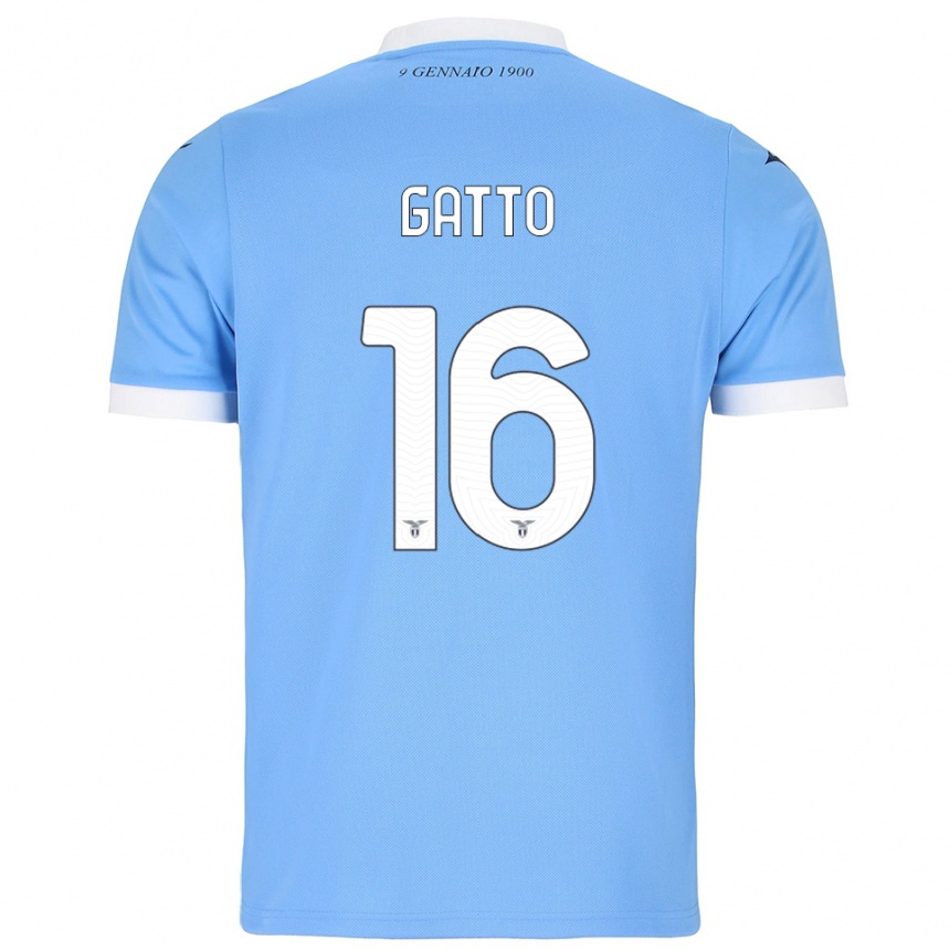 גברים כדורגל Francesco Gatto #16 תכלת לבן ג'רזי ביתית 2025/26