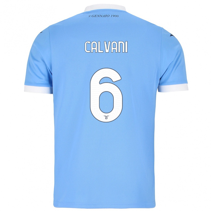 גברים כדורגל Lorenzo Calvani #6 תכלת לבן ג'רזי ביתית 2025/26