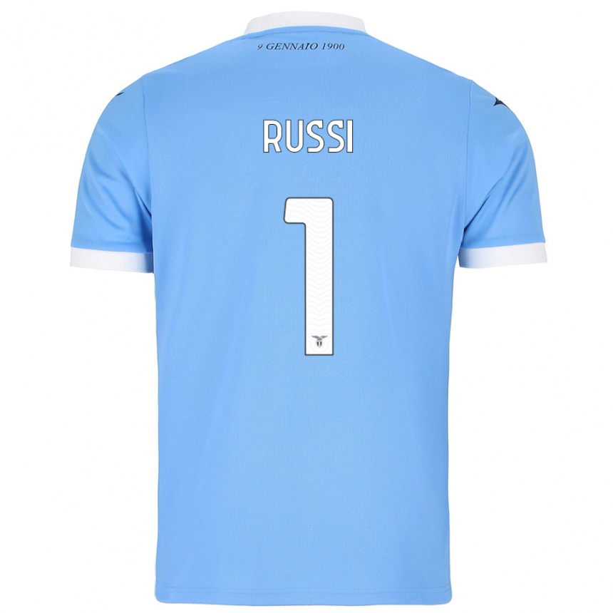 גברים כדורגל Gabriele Russi #1 תכלת לבן ג'רזי ביתית 2025/26