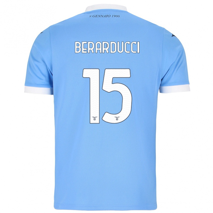 גברים כדורגל Martina Berarducci #15 תכלת לבן ג'רזי ביתית 2025/26