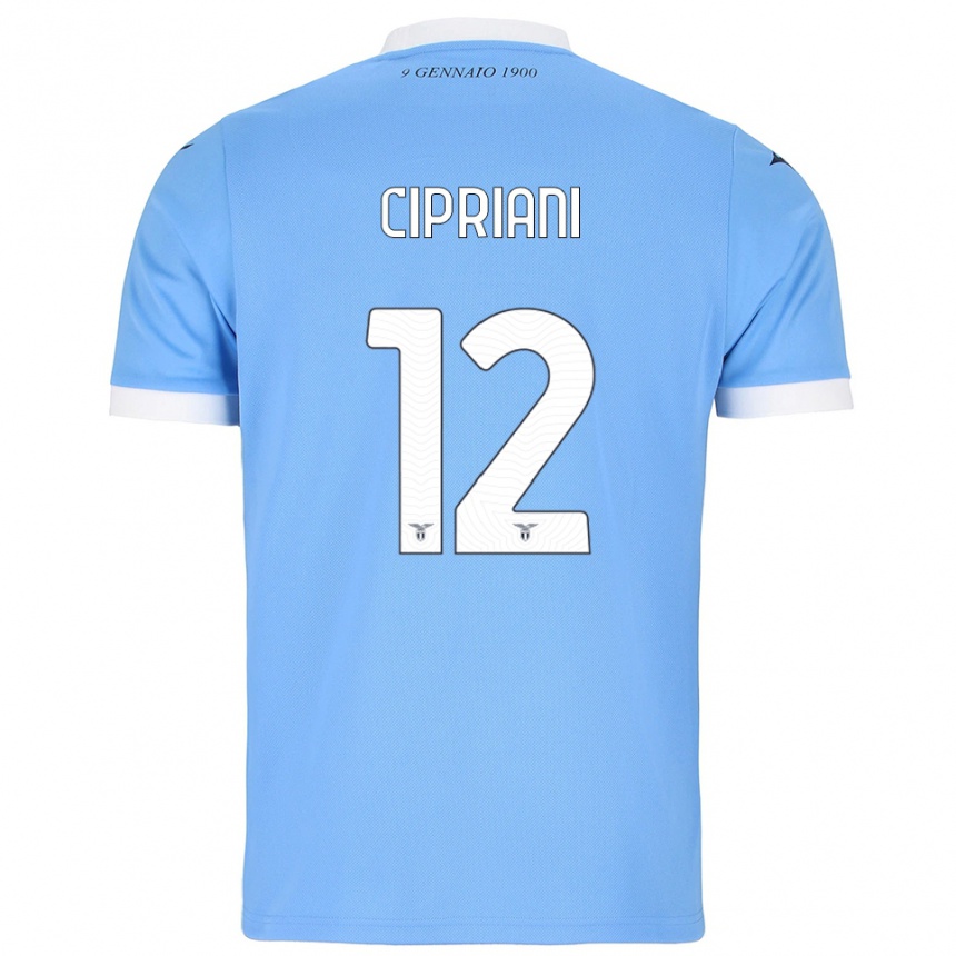 גברים כדורגל Alessio Cipriani #12 תכלת לבן ג'רזי ביתית 2025/26