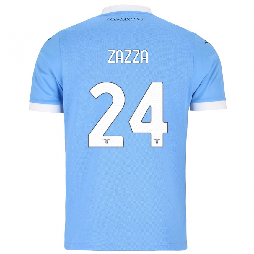 גברים כדורגל מתאו זאזה #24 תכלת לבן ג'רזי ביתית 2025/26 גברים כדורגל מתאו זאזה #24 תכלת לבן ג'רזי ביתית 2025/26