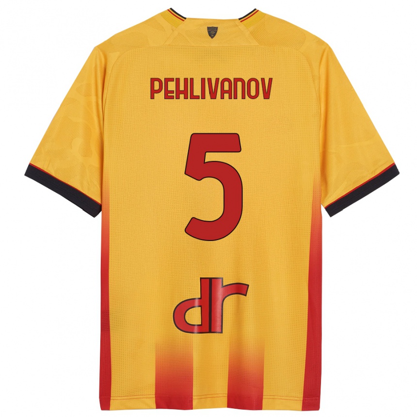 גברים כדורגל Cristian Pehlivanov #5 צהוב כתום ג'רזי ביתית 2025/26