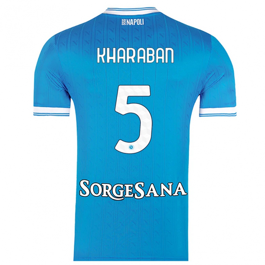 גברים כדורגל Vitaliy Kharaban #5 תכלת לבן ג'רזי ביתית 2025/26