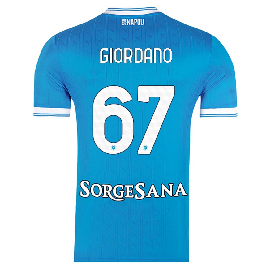 גברים כדורגל Michela Giordano #67 תכלת לבן ג'רזי ביתית 2025/26