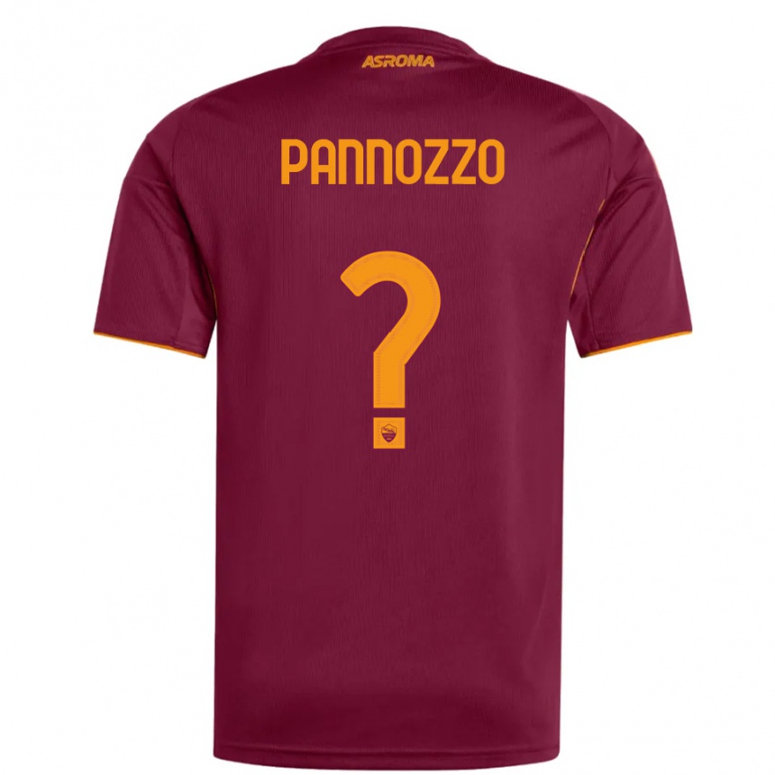 גברים כדורגל Nicolò Pannozzo #0 בורגונדי כתום ג'רזי ביתית 2025/26