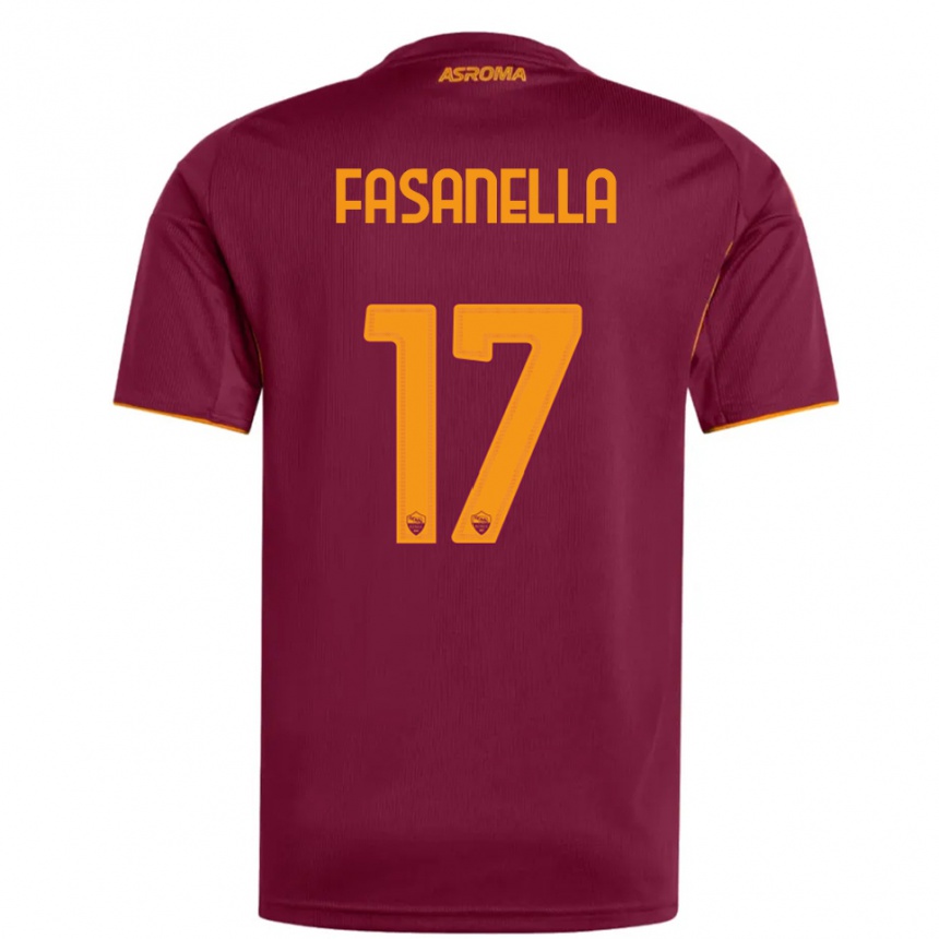 גברים כדורגל Rafael Ximenez Fasanella #17 בורגונדי כתום ג'רזי ביתית 2025/26