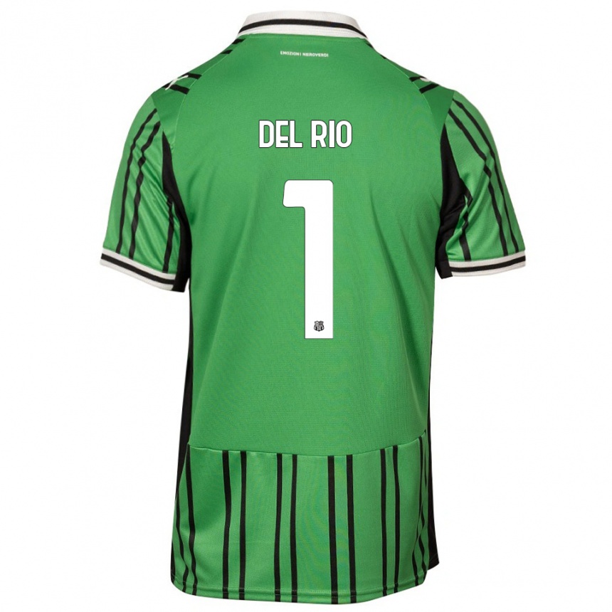 גברים כדורגל Davide Del Rio #1 ירוק שחור ג'רזי ביתית 2025/26