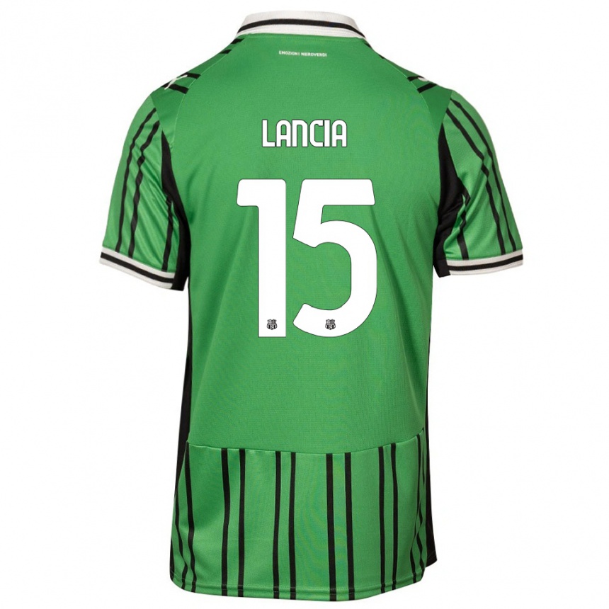 גברים כדורגל Filippo Lancia #15 ירוק שחור ג'רזי ביתית 2025/26