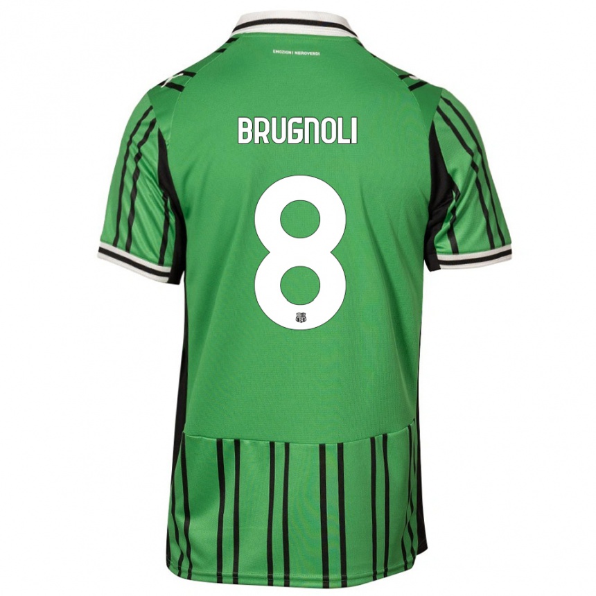 גברים כדורגל Giuseppe Brugnoli #8 ירוק שחור ג'רזי ביתית 2025/26