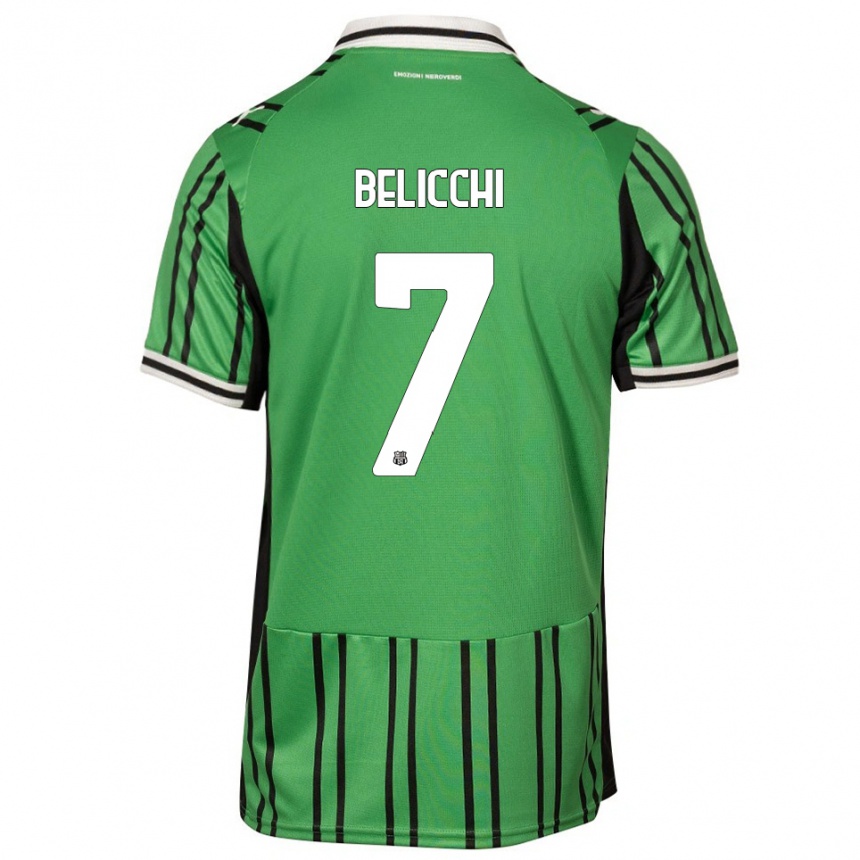 גברים כדורגל Gianmarco Belicchi #7 ירוק שחור ג'רזי ביתית 2025/26
