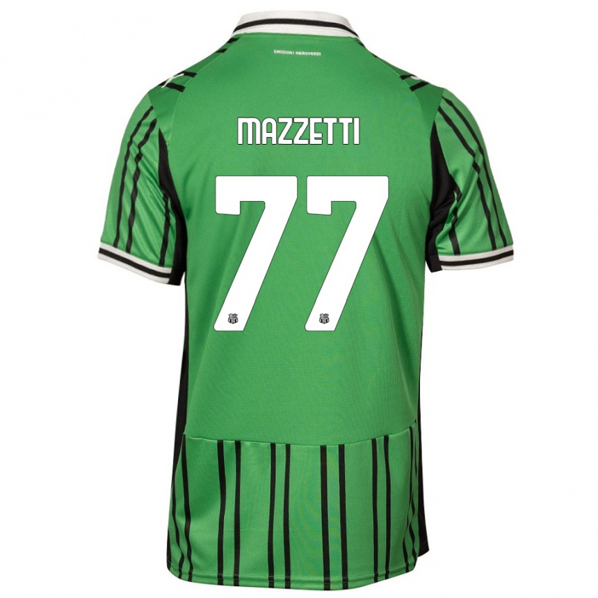 גברים כדורגל Riccardo Mazzetti #77 ירוק שחור ג'רזי ביתית 2025/26