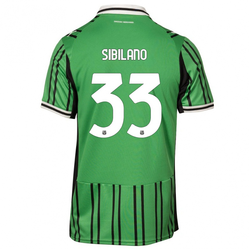 גברים כדורגל אלסיו סיבילאנו #33 ירוק שחור ג'רזי ביתית 2025/26