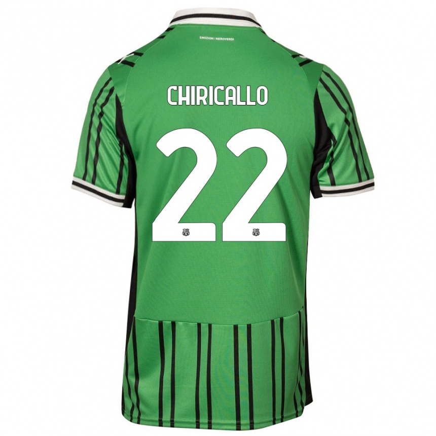 גברים כדורגל Giovanni Chiricallo #22 ירוק שחור ג'רזי ביתית 2025/26