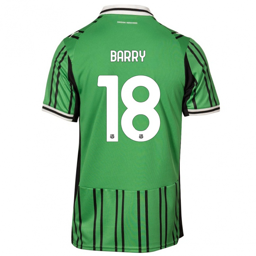 גברים כדורגל עומאר ברי #18 ירוק שחור ג'רזי ביתית 2025/26