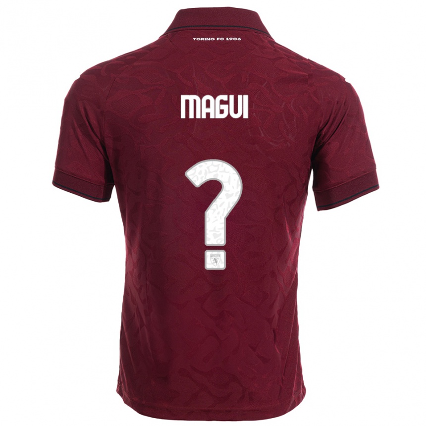 גברים כדורגל Balder Magui #0 בורגונדי לבן ג'רזי ביתית 2025/26