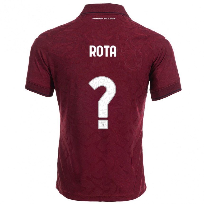 גברים כדורגל Tommaso Rota #0 בורגונדי לבן ג'רזי ביתית 2025/26