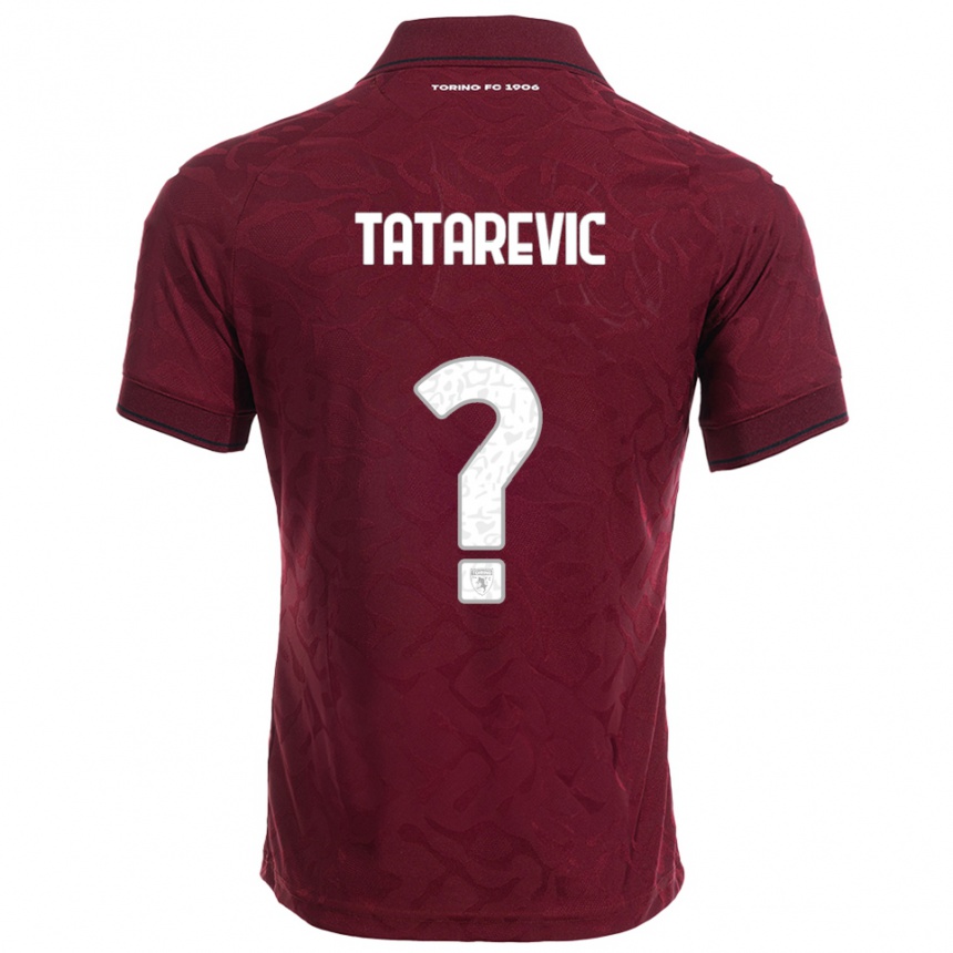 גברים כדורגל Dino Tatarevic #0 בורגונדי לבן ג'רזי ביתית 2025/26