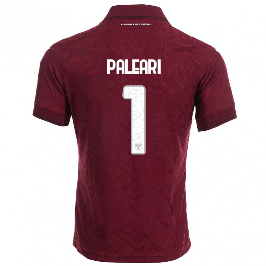 גברים כדורגל Alberto Paleari #1 בורגונדי לבן ג'רזי ביתית 2025/26