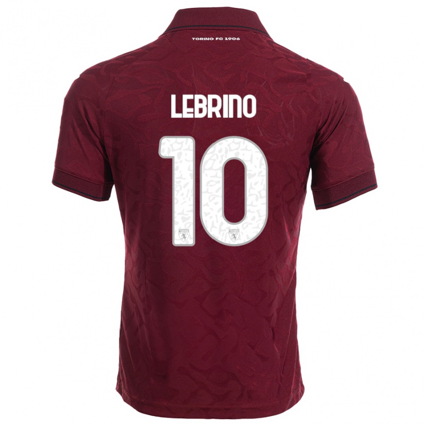 גברים כדורגל Danilo Lebrino #10 בורגונדי לבן ג'רזי ביתית 2025/26