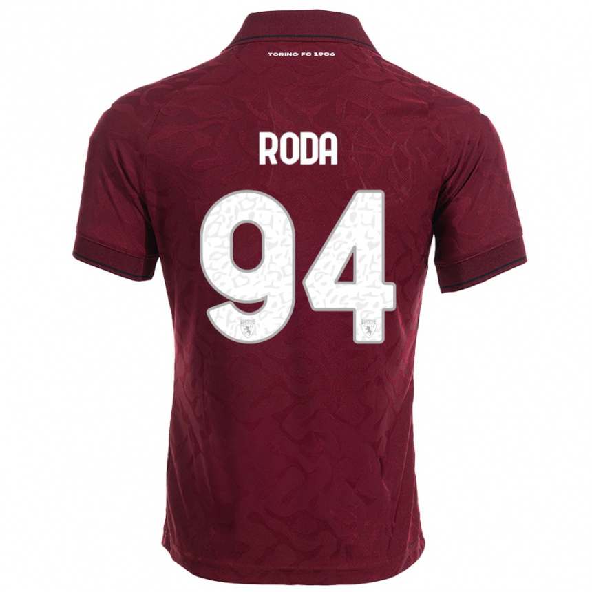 גברים כדורגל Alex Roda #94 בורגונדי לבן ג'רזי ביתית 2025/26