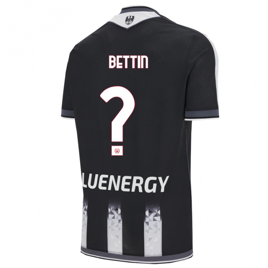 גברים כדורגל Matteo Bettin #0 שחור לבן ג'רזי ביתית 2025/26