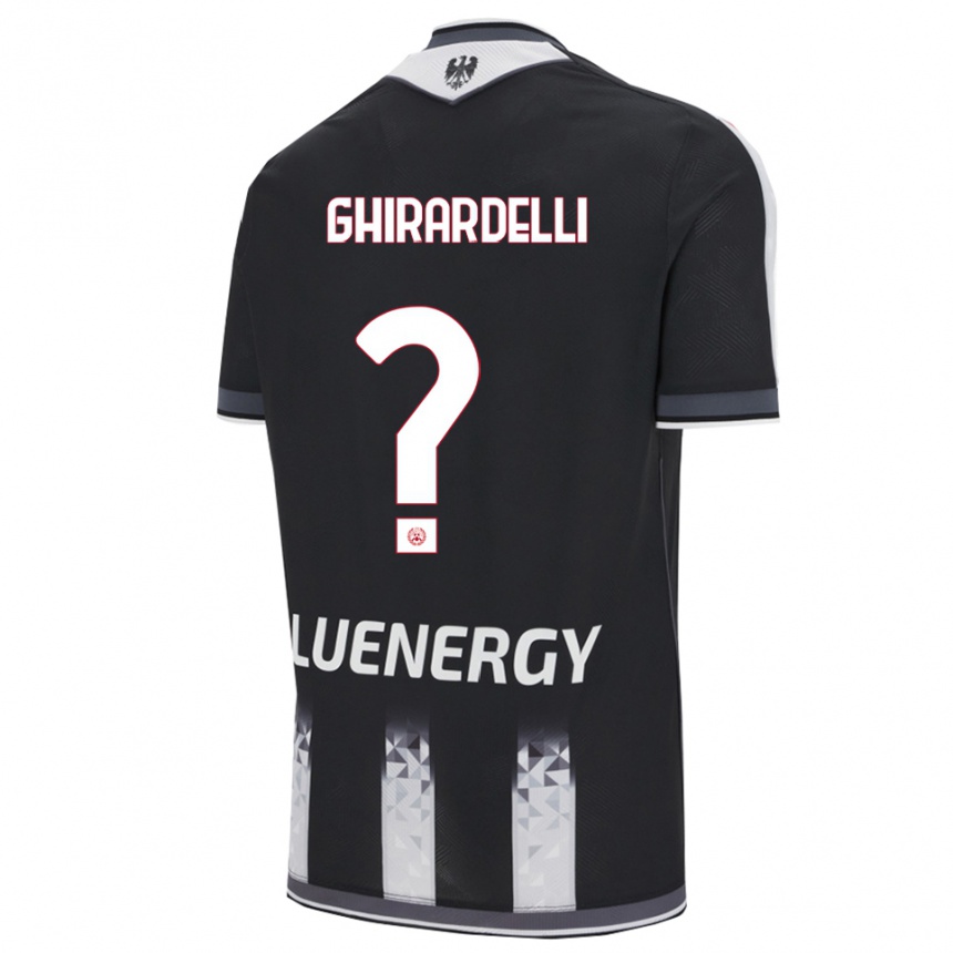 גברים כדורגל Davide Ghirardelli #0 שחור לבן ג'רזי ביתית 2025/26