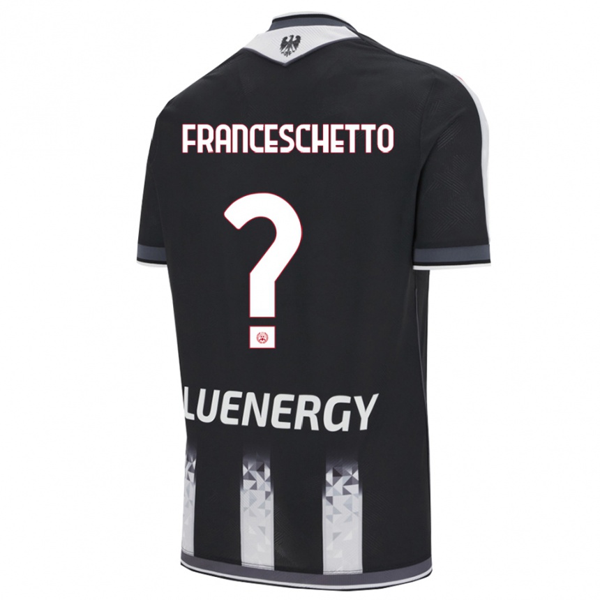 גברים כדורגל Mattia Franceschetto #0 שחור לבן ג'רזי ביתית 2025/26