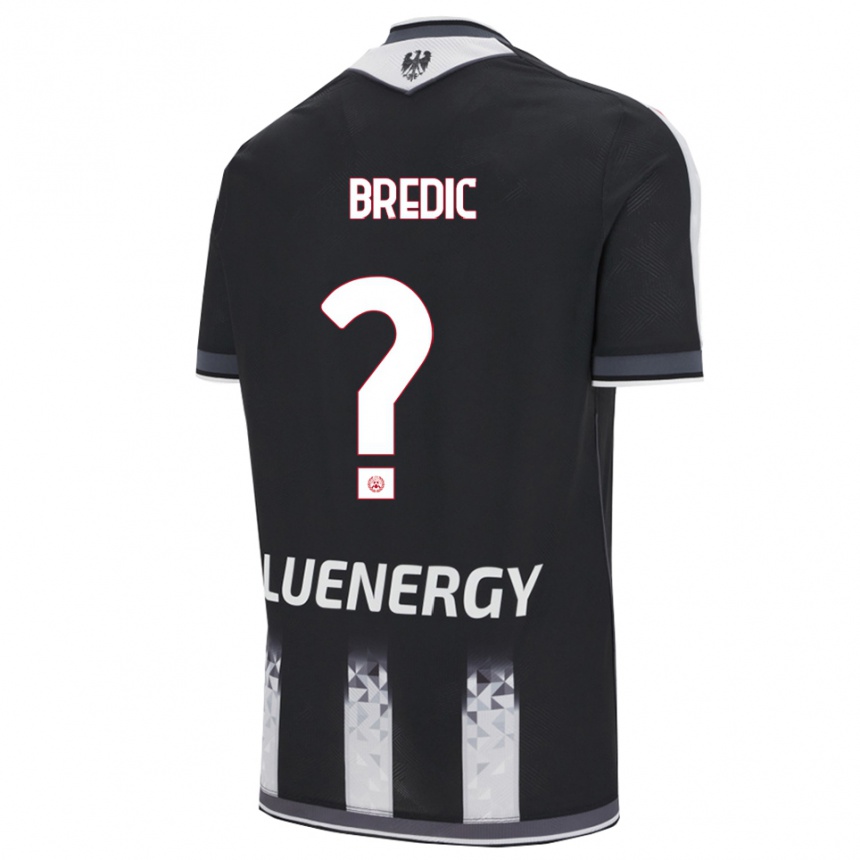 גברים כדורגל Shayron Bredic #0 שחור לבן ג'רזי ביתית 2025/26