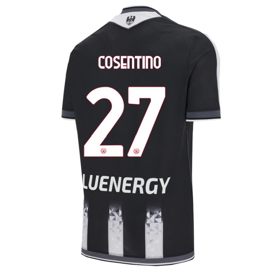 גברים כדורגל Sergio Cosentino #27 שחור לבן ג'רזי ביתית 2025/26