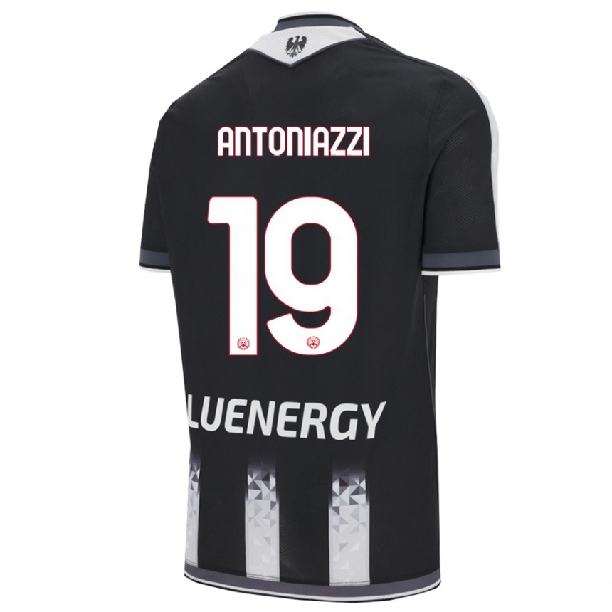 גברים כדורגל Samuele Antoniazzi #19 שחור לבן ג'רזי ביתית 2025/26