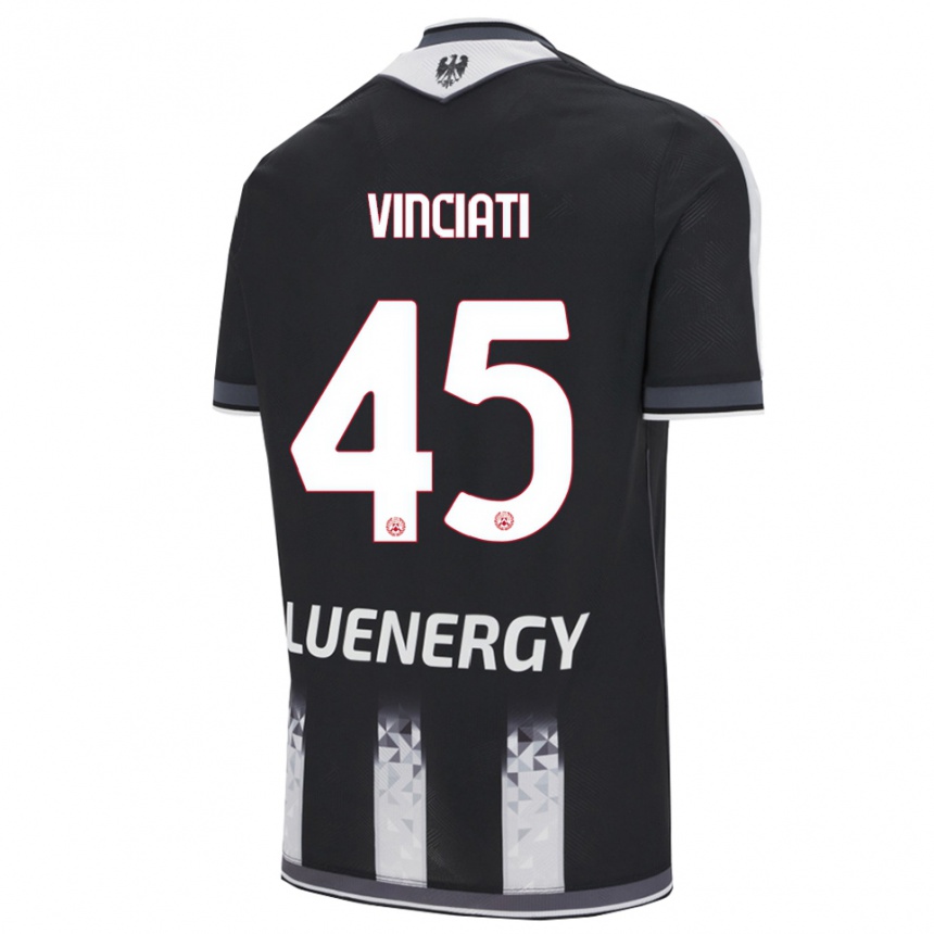 גברים כדורגל Giulio Vinciati #45 שחור לבן ג'רזי ביתית 2025/26