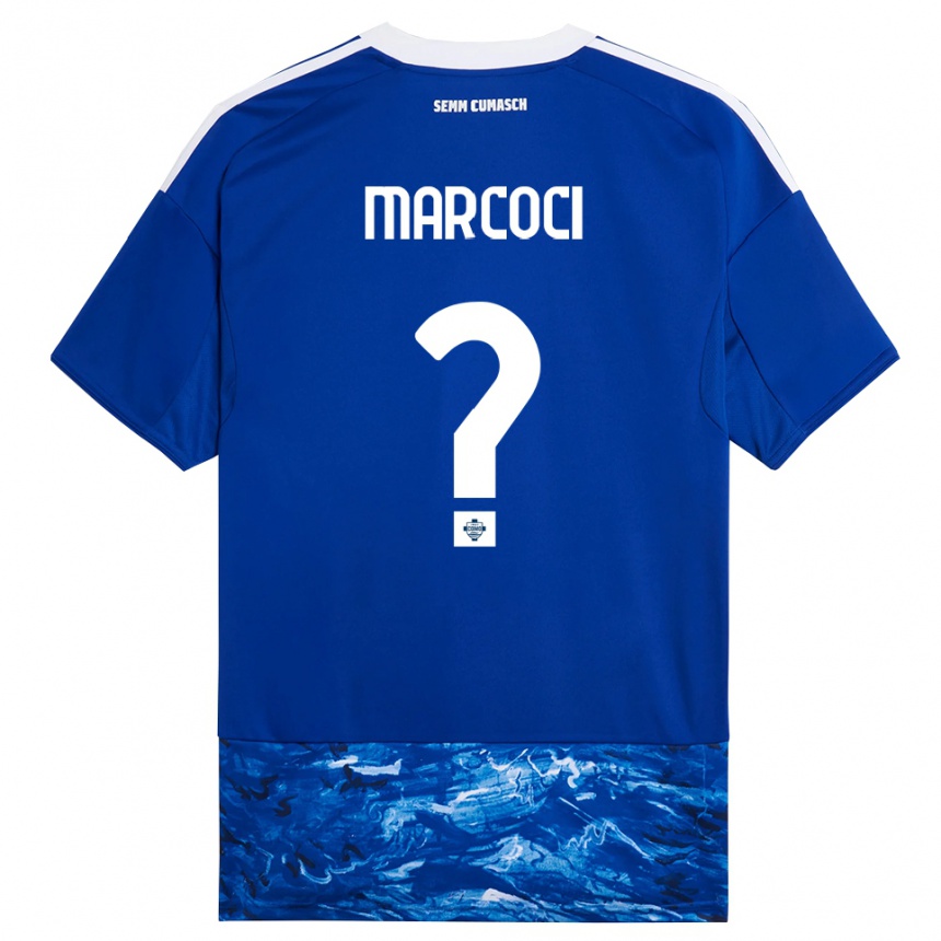 גברים כדורגל Alexandru Marcoci #0 כחול לבן ג'רזי ביתית 2025/26