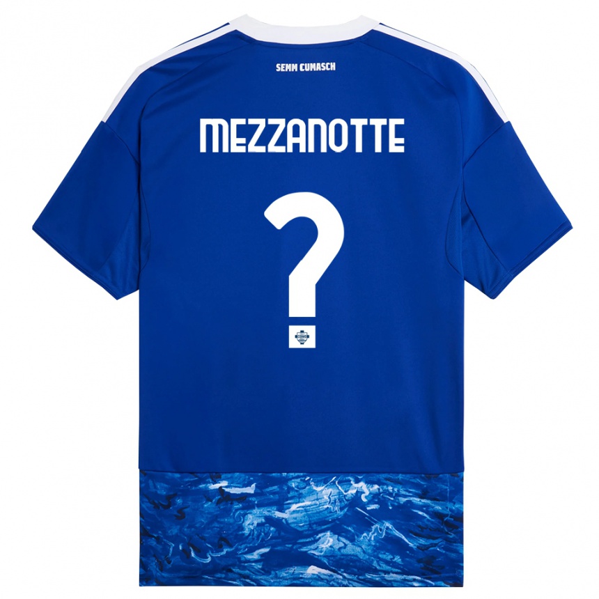 גברים כדורגל Davide Mezzanotte #0 כחול לבן ג'רזי ביתית 2025/26