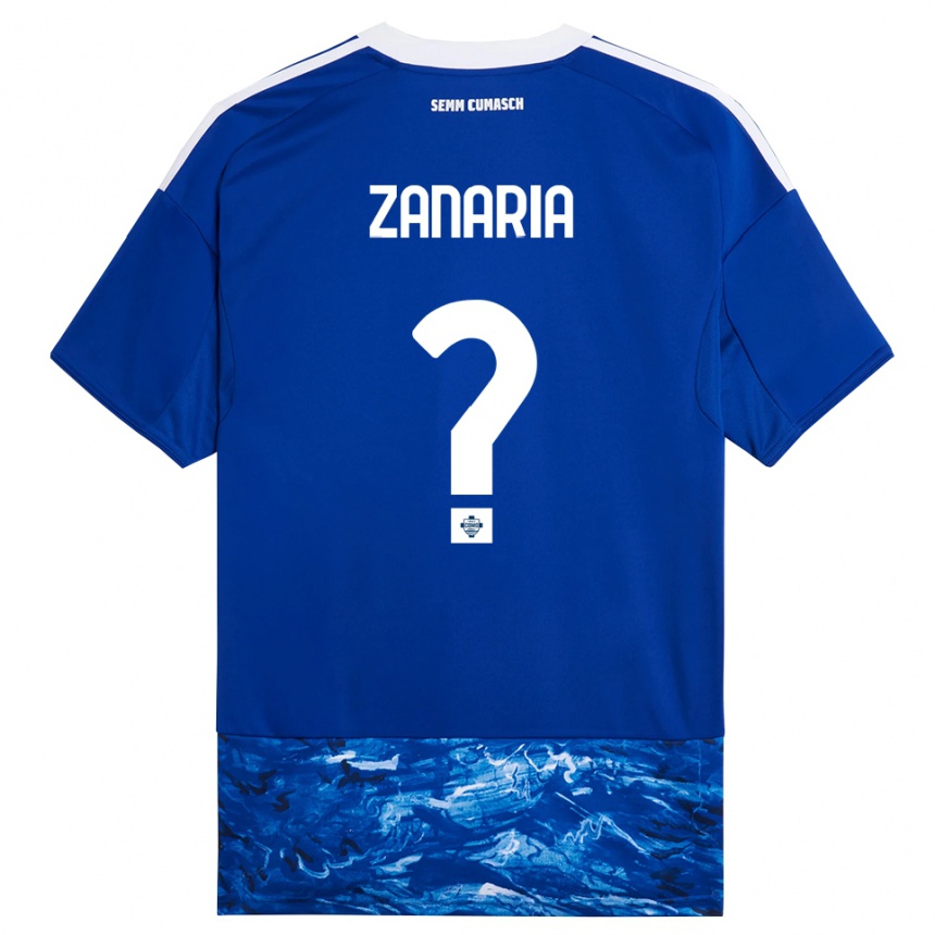 גברים כדורגל Matteo Zanaria #0 כחול לבן ג'רזי ביתית 2025/26