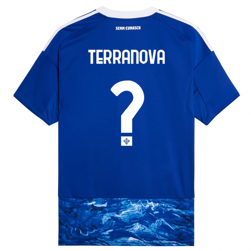 גברים כדורגל Mattia Terranova #0 כחול לבן ג'רזי ביתית 2025/26