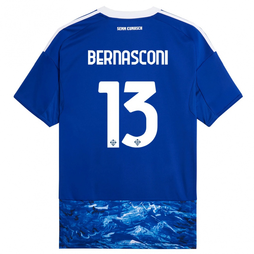 גברים כדורגל Enea Bernasconi #13 כחול לבן ג'רזי ביתית 2025/26