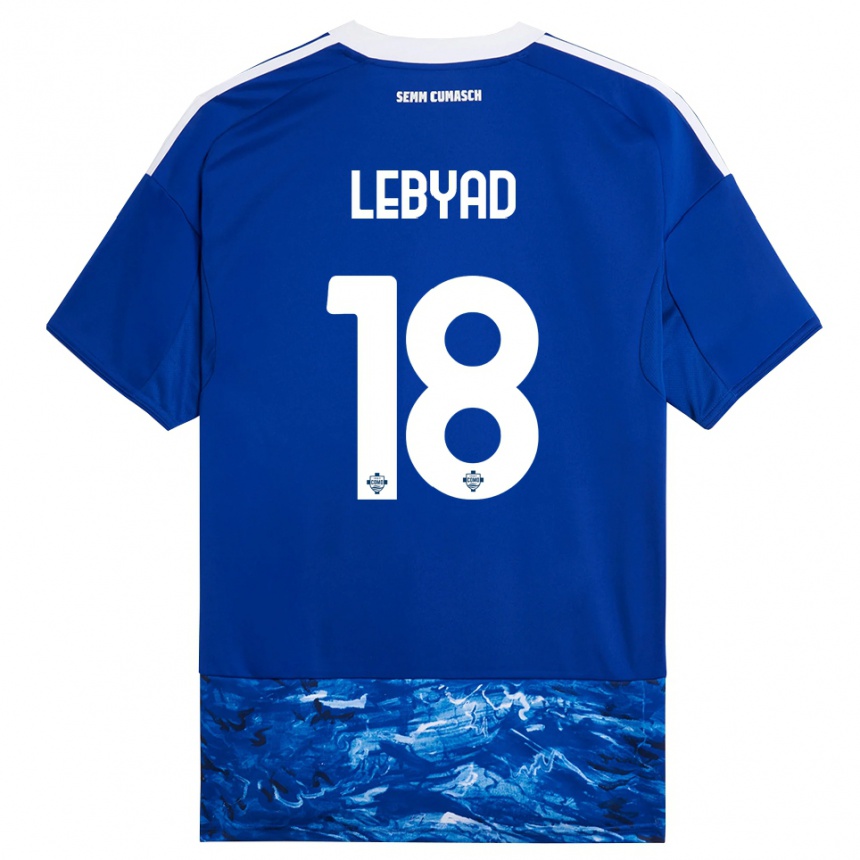 גברים כדורגל Omar Lebyad #18 כחול לבן ג'רזי ביתית 2025/26