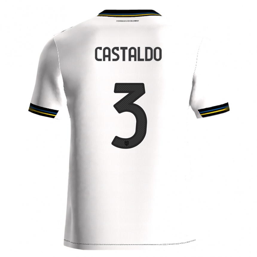 גברים כדורגל Antonio Castaldo #3 לבן שחור ג'רזי ביתית 2025/26