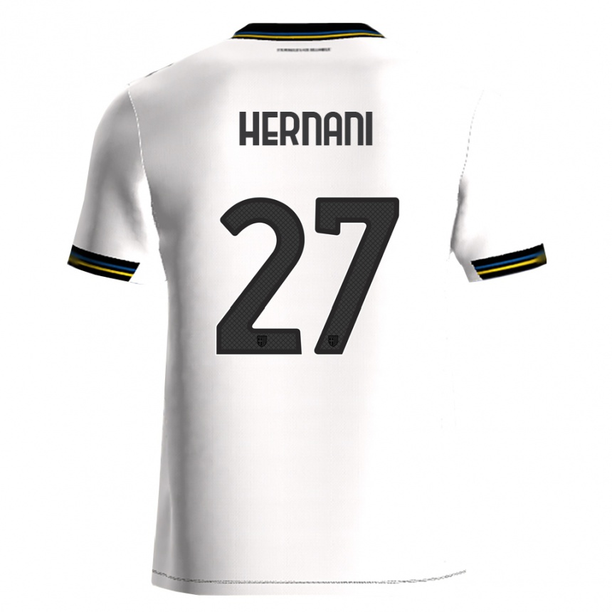 גברים כדורגל Hernani #27 לבן שחור ג'רזי ביתית 2025/26