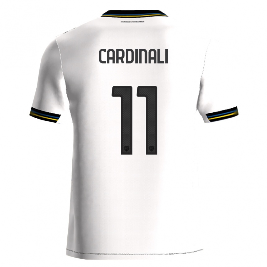 גברים כדורגל Alessandro Cardinali #11 לבן שחור ג'רזי ביתית 2025/26
